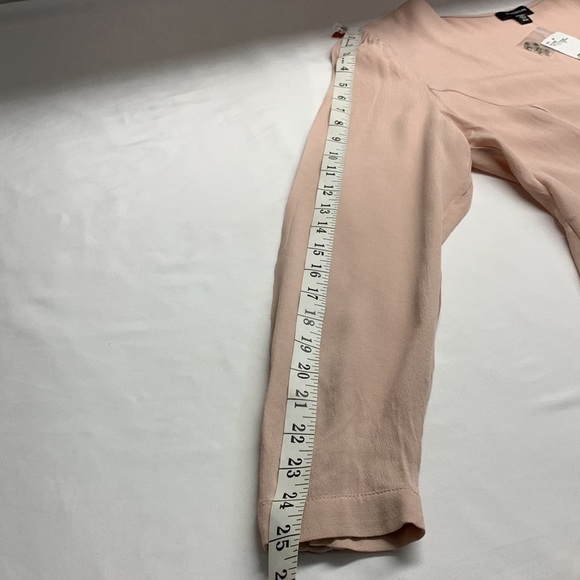 Le Chateau Long Sleeve Button Front Blouse V-Neck Colour Rose Medium NWT - Picture 11 of 11